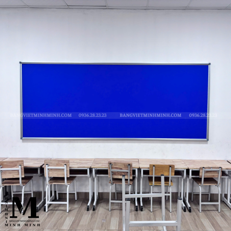 Bảng ghim vải nỉ treo tường (khung nhôm) 13 87