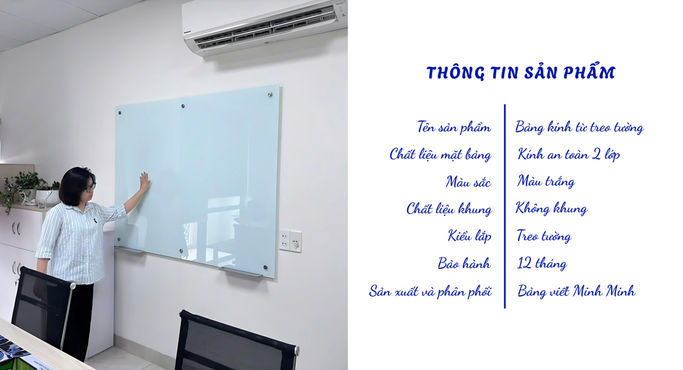 thông tin bảng kính từ treo tường